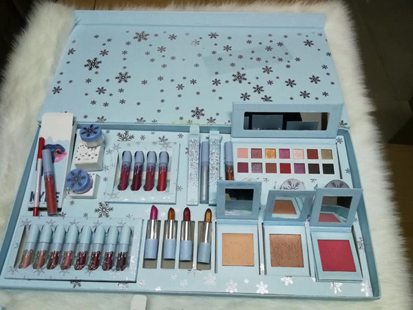 Makeup Set Cosmetic Set Collection The Holiday Collection Liquid Matte lipsticks kit Eyeshadow Palette Gloss Highlighter Christmas Gift DHL