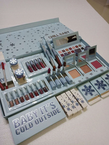 wholesale price Christmas collection CHILL BABY eyeshadow palette BABY IT'S COLD OUTSIDE Christmas makeup set lipstick set highlighters