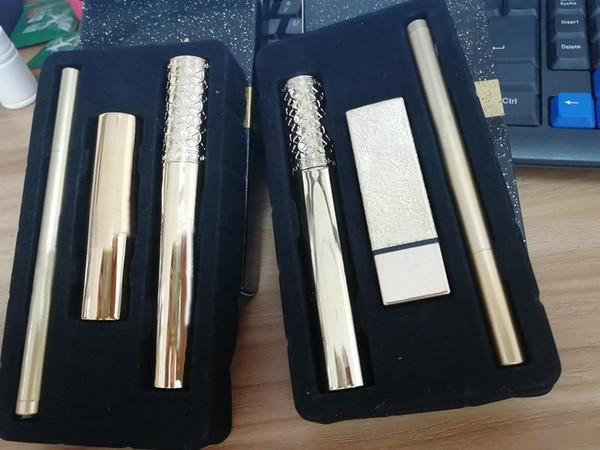 New Arrival Brand Makeup Set Mascara Liquid Lipstick Eyeliner 3 in 1 Cosmetics 2 styles colors 3pcs gold High Quality dorpshipping 1set