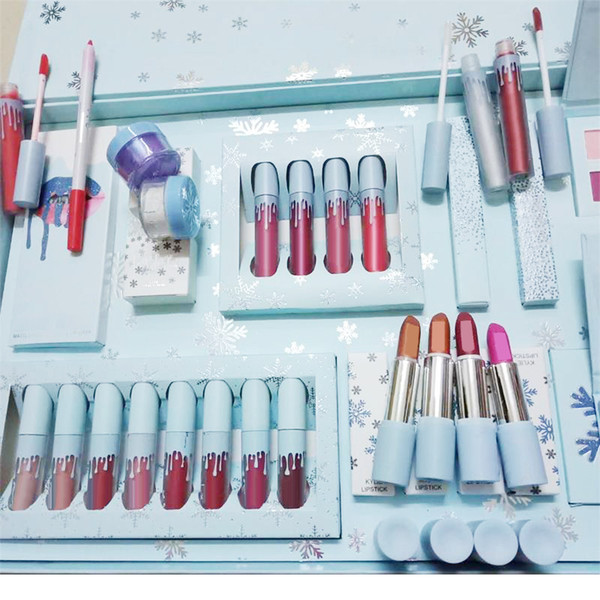 2019 Newest Makeup sets The Holiday Collection Liquid Matte lipsticks kit Eyeshadow Palette Gloss Highlighter Christmas Gift kit