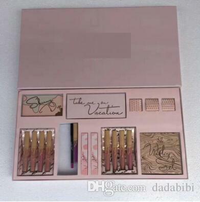 NEW ARRIVAL MAKEUP SETS PINK 2017 CHRISTMAS SETS EYEBROW EYELINER EYELASH EYE SHADOW BRUSHES FREE SHIPPING