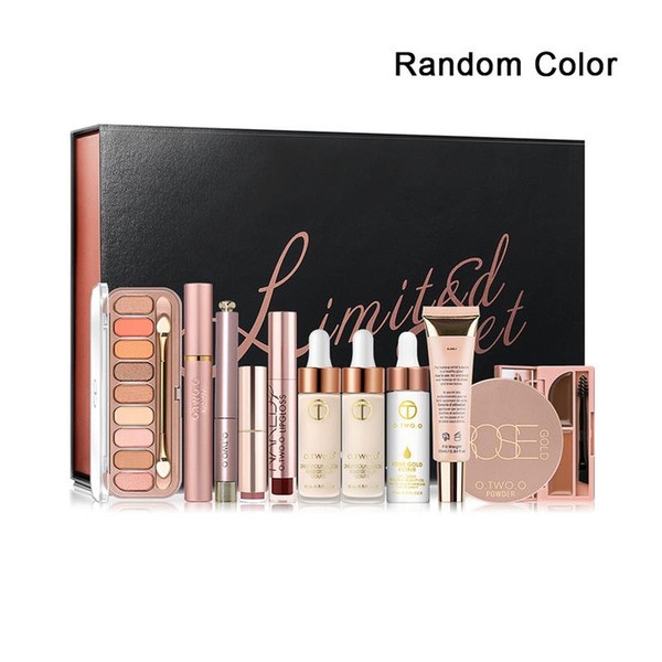 O.TWO.O 11pcs/Kit Makup Matte Eyeshadow Lipstick Foundation Concealer Eyebrow Pencil Eyeliner Set Beauty Makeup Cosmetic Kit