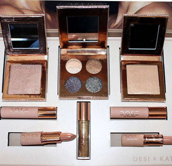 Makeup Set Dose of colors Desi X Katy Set THE GIRLS eyeshadow palette from the Collection 4color eyeshadow highlighter Lipstick Lipgloss