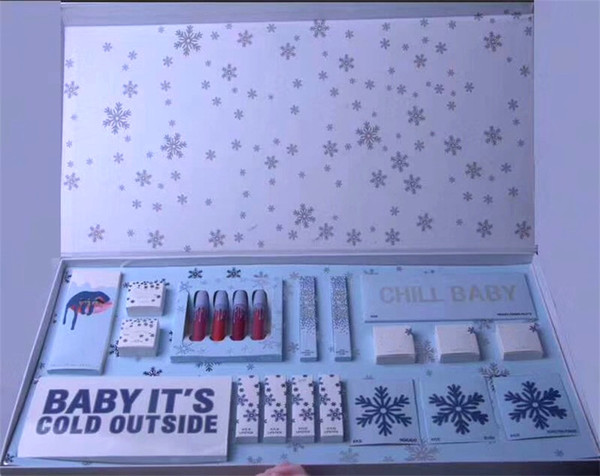 2018 Newest Christmas collection CHILL BABY eyeshadow palette BABY IT'S COLD OUTSIDE Christmas makeup set lipstick set highlighters dhl free