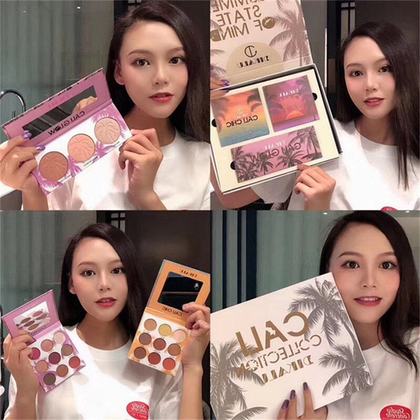New 3 in 1 CALI COLLECTION by dikalu SUMMER STATE OF MIND eyeshadow set CALI CHIC CALI GLOW makeup set dhl free