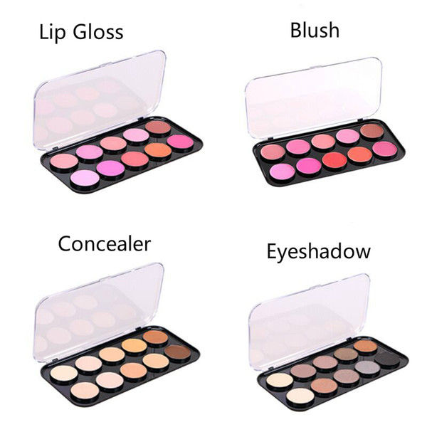 Wholesale NO Lable Makeup Beauty Cosmetics smoky eyeshadow face Concealer Blush Lipstick Lip Gloss Palette Make up palette custom 2018