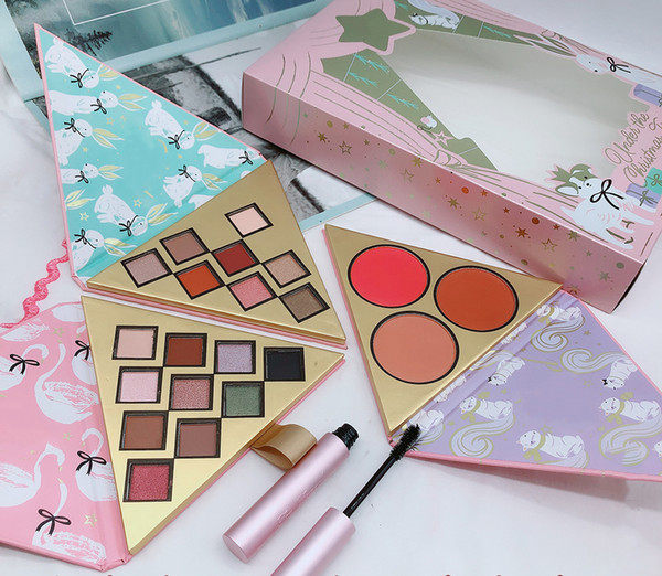 2019 Faced Makeup Under the Christmas Tree makeup set Christmas set gift contains eyeshadow and One blush better than sex mascara