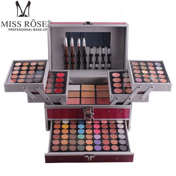 MISS ROSES Colour Makeup Suits Universal Cosmetic Bag Professional Makeup Artist Professional Makeup Box With Brush & Mirro
