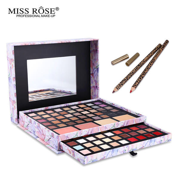 Professional Flower Makeup Cosmetic Set Gift For Women Eyeshadow Lipstick Concealer Blush Mirror Kits Make Up Brand