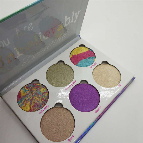 Newest Love Luxe Beauty Fantasy Palette Makeup You Are Unbelievably Beautiful Highlighters Eyeshadow 6 Colors Top Quality DHL Free Ship