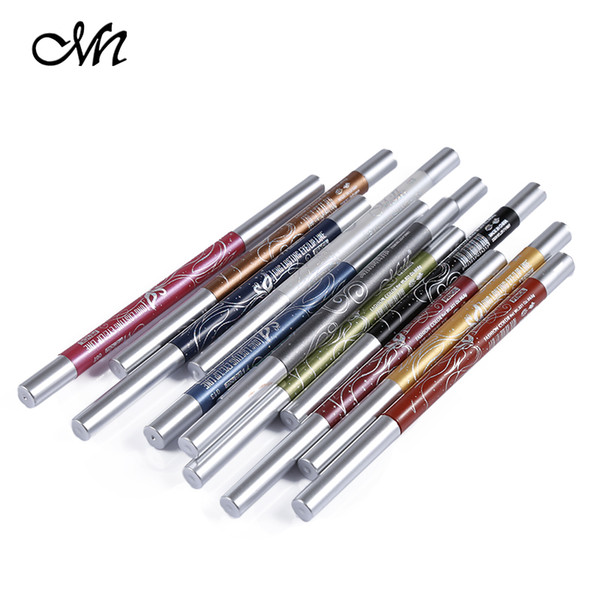 Wholesale-MENOW Brand Auto-rotate Eyeliner Pen Eye Shaow Pencil Makeup Set Waterproof Long Lasting Eye Liner Eyeshadow Fashion Cosmetics