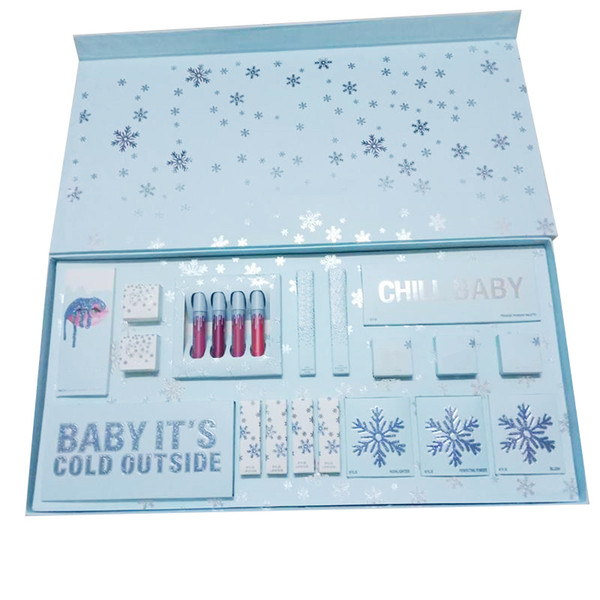 2019 Newest Makeup sets The Holiday Collection Liquid Matte lipsticks kit Eyeshadow Palette Gloss Highlighter Christmas Gift kit