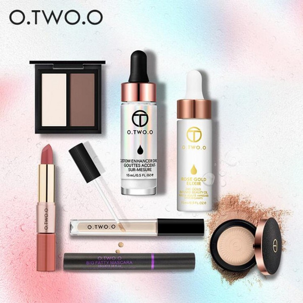 O.TWO.O Multi-functional cosmetic Makeup set, thick waterproof mascara,Segregation frost,Lip gloss,Eye Makeup,Face Oil Anti-aging Beauty