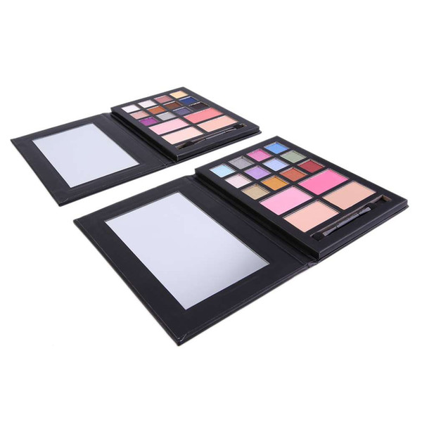 New Fashion 2pcs/set Women Facial Makeup Cosmetic Tools Universal Eyeshadow Blush Face Corrective Bronzer With Glass