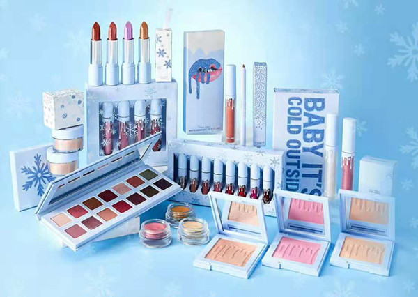 New Hot On Instagram Christmas collection CHILL BABY eyeshadow palette BABY IT'S COLD OUTSIDE Christmas makeup set lipstick set highlighters