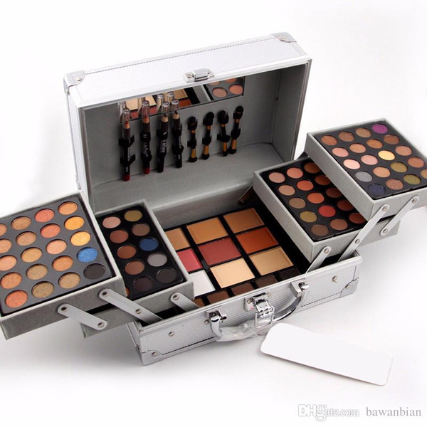 High Quality Miss Rose makeup set Professional Cosmetic Case Makeup Kit Eye shadow Blush Mirror Concealer Case Suitcases