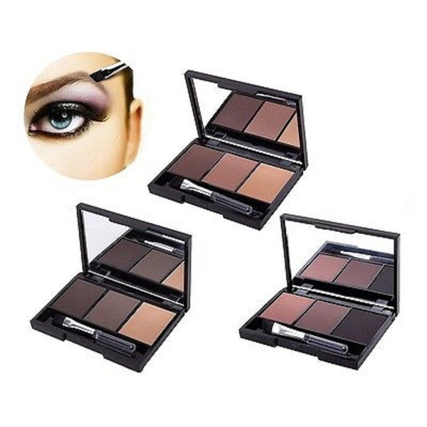 Wholesale-Hotselling Eyebrow Powder Eye Brow Palette Cosmetic Makeup Shading Kit with Brush Mirror Minsu