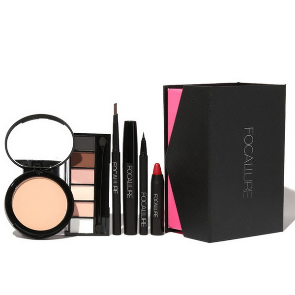 FOCALLURE 2018 Makeup Set Beauty Beginner 6pcs/8sets Foundation Makup Tool Kit Make Up Makeup Set For Gift Cosmetics Maquiagem