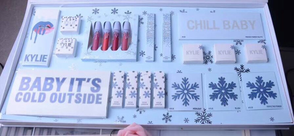 stock!!SALE Christmas collection CHILL BABY eyeshadow palette BABY IT'S COLD OUTSIDE Christmas COSMETIC set lipGLOSS set highlight