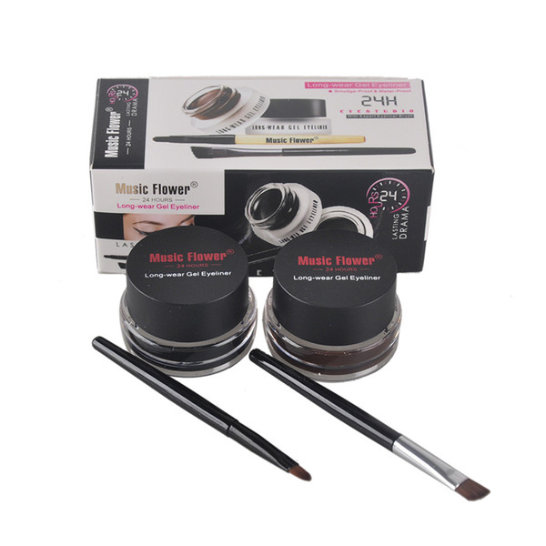 DHL 2015 Qibest Eyes Makeup Set Mascara + Eyeliner + Eyeshadow + Eyelash Makeup Brush Magical Halo Mascara + lip gloss + Eyelash Powder