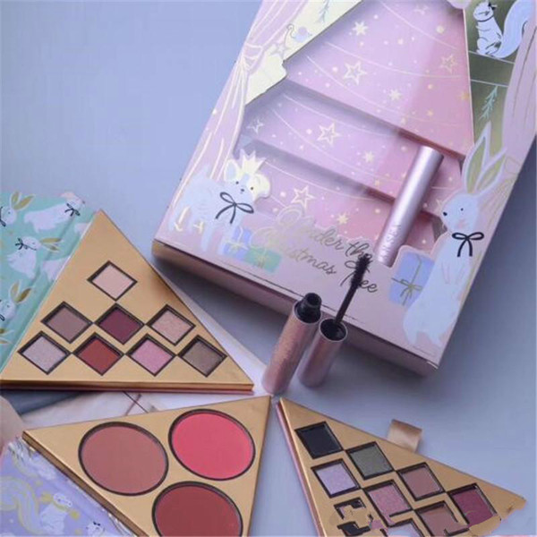 2018 Makeup Set Faced Under the Christmas Tree Contains Two eyeshadow Palette and One Blush Better Than Sex Mascara 4in1 Gifts Cosmetics DHL