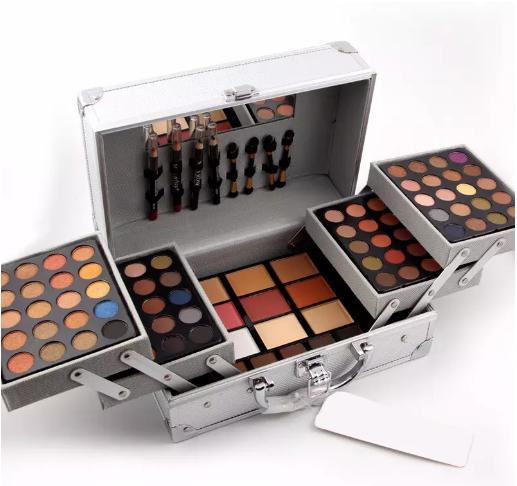 High Quality Miss Rose makeup set Professional Cosmetic Case Makeup Kit Eye shadow Blush Mirror Concealer Case Suitcases