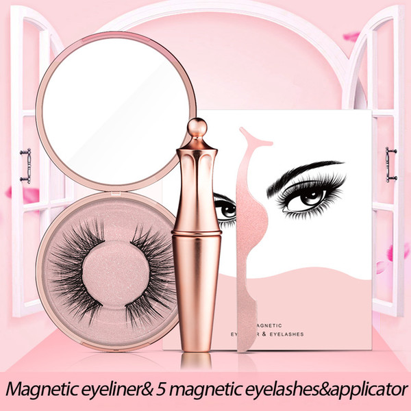 Dropshipping New Makeup Set Magnetic Liquid Eyeliner Magnetic False Eyelashes & Tweezer Set Waterproof Long Lasting Eyeliner False Eyelashes
