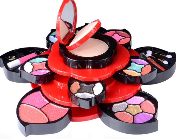 Fashion medium-sized makeup palette set rotation type palette eyeshadow blusher lipstick makeup set cosmetic tool set