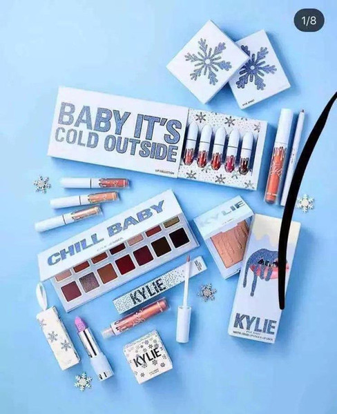 2018 Best Sellers Christmas Collection Makeup Set CHILL BABY eyeshadow palette BABY IT'S COLD OUTSIDE makeup set lipstick set highlight