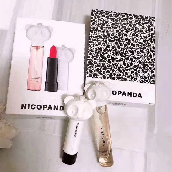 HOT M &AC Nicopanda Matte Lipstick rouge à lèvres + 20ml Perfumes Fragrances For Women Set Cologne Set de maquillaje