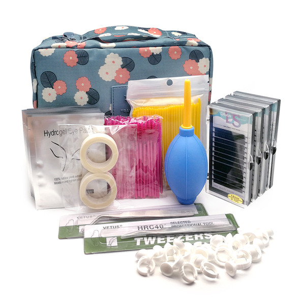 Eyelashes Extension Kit for lashes Glue Tool Practice Kit Makeup With Bag