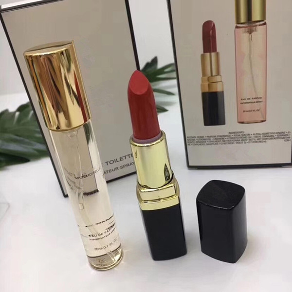 HOT Maquillage Matte rouge a levre Lipstick + Perfume 20ml 2pcs in 1 Brand New Makeup Set