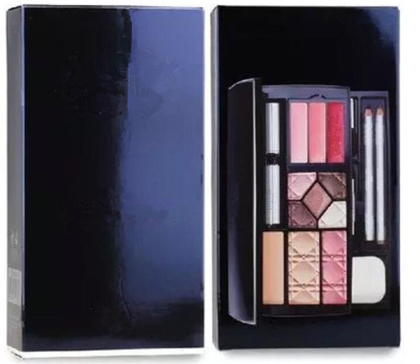 New Fanous Travel Exclusive makeup pallete powder+eyeshadow+eyebrow pencil+mascara+blusher+lip gross with makeup tools free shopping