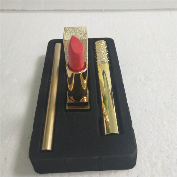 Famous Y brand Lipstick Mascara lengthening mascara Black Mascara 3 in 1 makeup sets high quality