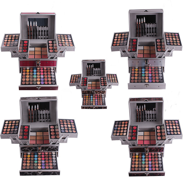 Hot 132 Colors Professional Makeup Sets MISS ROSE 94 Colors Eyeshadow 12 Colors concealer Powder Cake Labial Line Pen Sponge Stick DHL Free