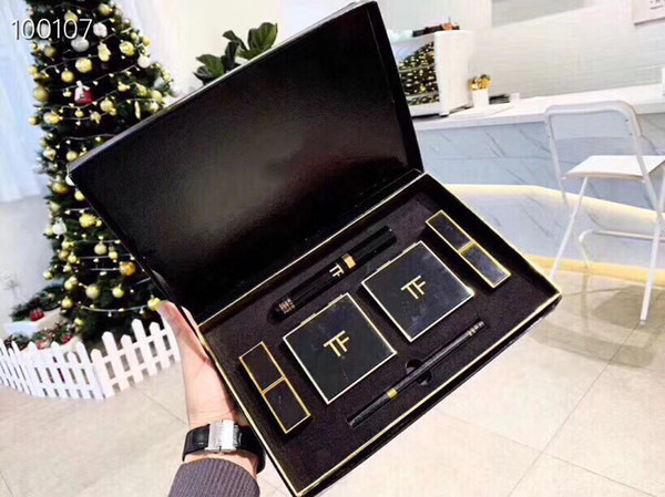 New 6 in 1 set 2pcs Lipstick +Mascara +Eyeliner +Blush +Eyeshadow Makeup set Cosmetics kit DHL Free Shipping