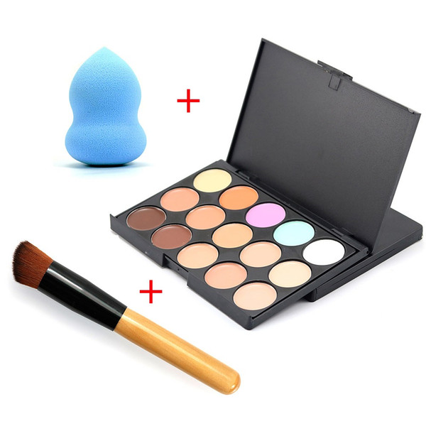 3 Sets 15colors Brand Primer Makeup Foundation Face Concealer Palette Base Color Correcting Face Contour Concealer Pallete Makeup Sets