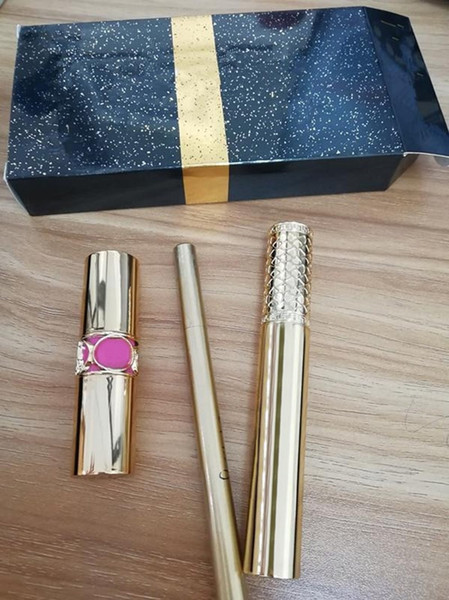 2019 New Arrival Hot sale Makeup Set Collection Lipstick Mascara Eyeliner Cosmetic 3 in 1 Kit DHL Free Ship from dancingfox