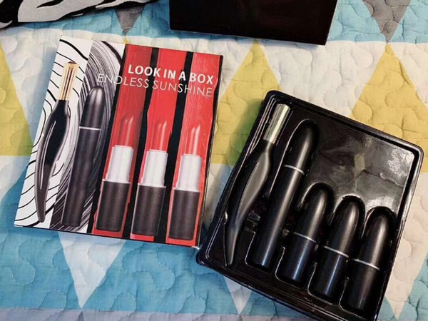 TOP selling M Look in A Box Endless Sunshine Makeup Set Eyeliner + Mascara + 3pcs Matte Lipstick 5 in 1 Cosmetic Kit