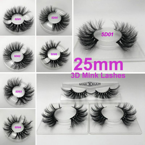 2019 hot 100% 3D Mink Eyelashes False Eyelashes Crisscross Natural Fake lashes Makeup 3D Mink Lashes Extension Eyelash 25mm lashes