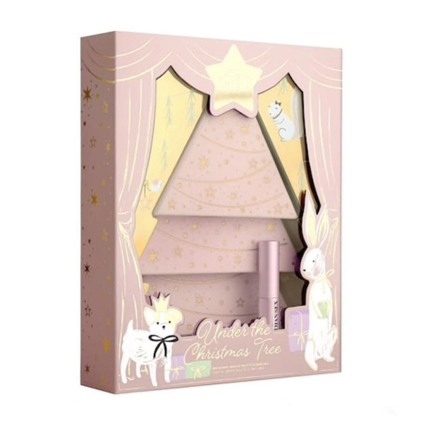 Free Shipping by DHL! New Makeup Set Under the Christmas Tree Contains Two eyeshadow Palette and One Blush with Better Than Sex Mascara