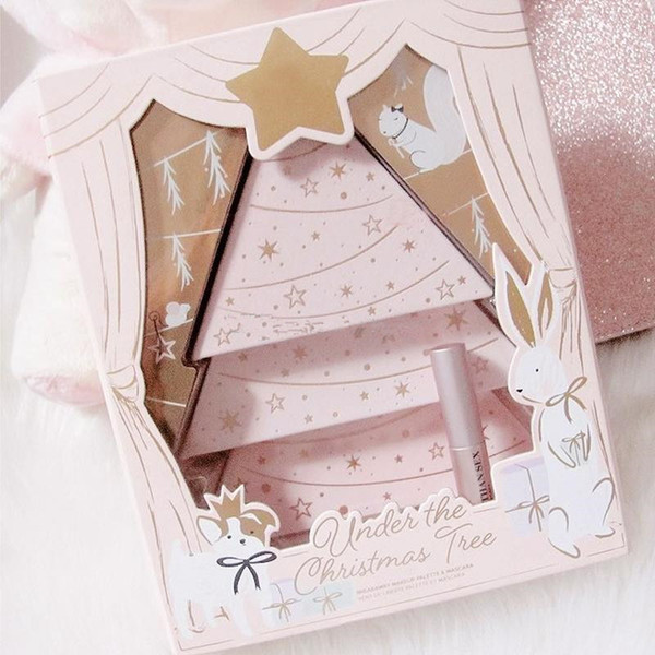 Factory Direct DHL Free! Newest Christmas Gifts Under the Christmas Tree Makeup Set 2 Eyeshadow Palette+1 Blush+1 Better Than Sex Mascara