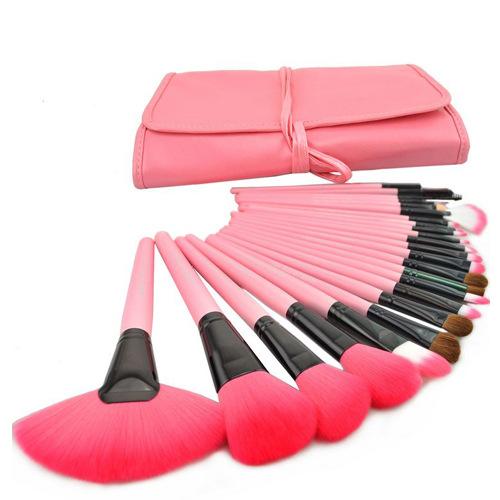 Professional 24pcs pink Cosmetic Makeup Brushes Set Blusher Eyeshadow Powder Foundat
8000
ion Eyebrow Lip Make up Brush kit with bag