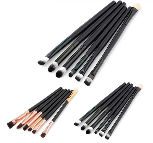 6 PCS Brand Professional Makeup Brushes Makeup Cosmetics Brushes Eye Shadows Eyeliner Nose Smudge Brush Tool Set Kit Hot Sale