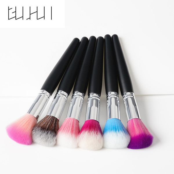 GUJHUI 1Pc Flame Top Makeup Brush Foundation Powder Contour Blush Blending Highlight Highlighter Face Beauty Make Up Tool