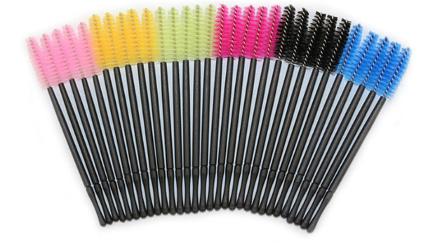 Disposable wire Eyelash Brushes Mascara Wands Applicator Spoolers Makeup Cosmetics Tool For Women Lady Gifts 5 Colors