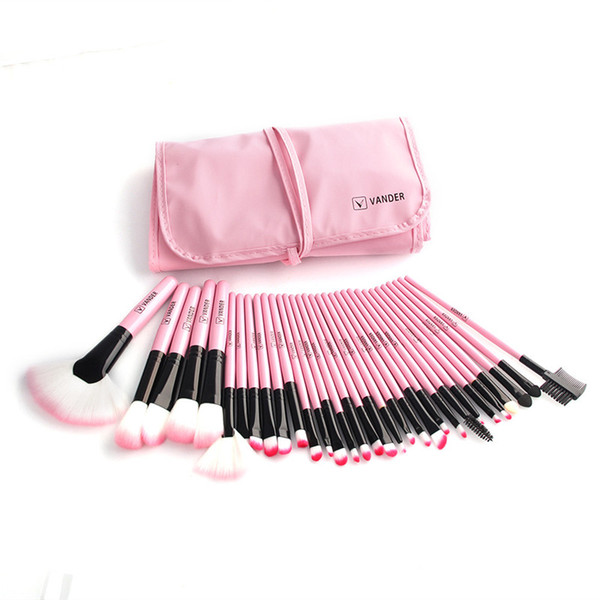 32pcs Set Make Up Brushes Eye Shadows Foundation Powder Brush Kits Professional Bag Of Cosmetics tools