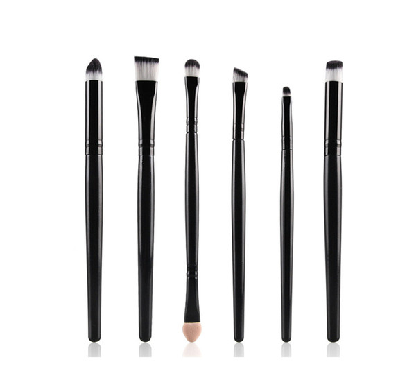 MAANGE High Quality 6PCS/set Professional Eye Brushes Set Eyeliner Brushes 10 colors Packing Cosmetic Make Up Brush Tools Kit