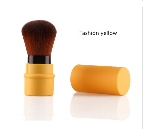 Pro 1Pcs Loose Power Foundation Blush Makeup Brush Mini Retractable Portable Blusher Face Brushes Beauty Cosmetic Travel Tools