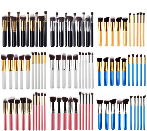 9 color Makeup Brushes Set 10 Pcs Powder Eyeshadow Contour Soft Eye Makeup Brush Professional Makeup Tools Kit Cosmetic